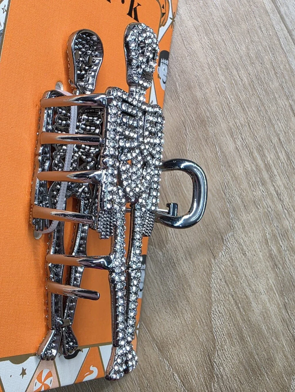 🔹️NWT Skeleton Shimmery Rhinestone Metal Claw Hair Clip